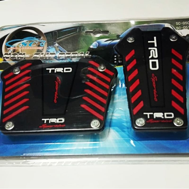 COVER INJAKAN pedal gas mobil matic matik merah biru Universal racing trd