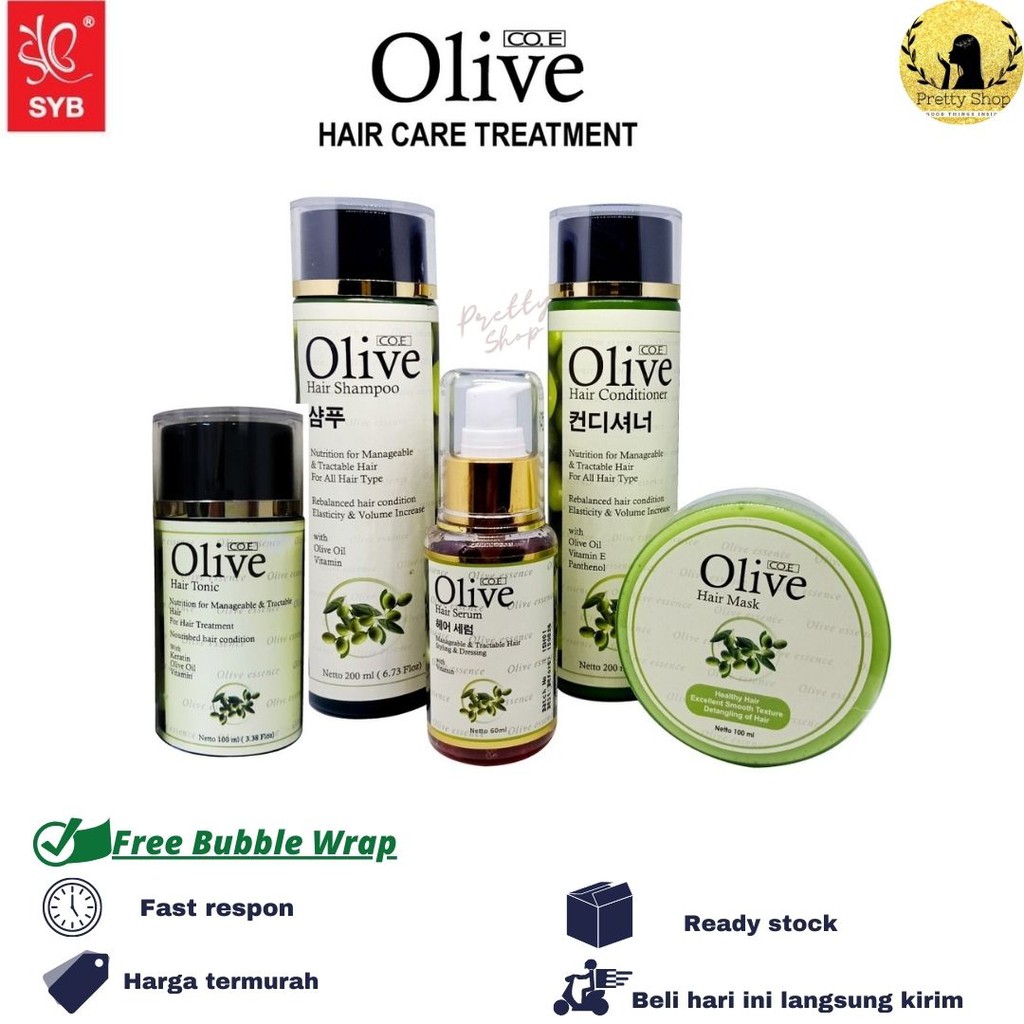 CO.E Olive SYB Paket Pemanjang Rambut dalam 2 Minggu Shampo+Kondisioner+Tonic+Masker