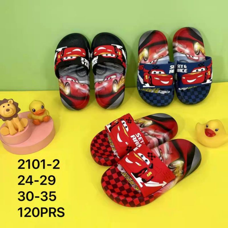 SANDAL SELOP ANAK LAKI LAKI MOTIF CARS SANDAL ANAK COWOK IMPORT TERBARU NYAMAN ANTI SLIP