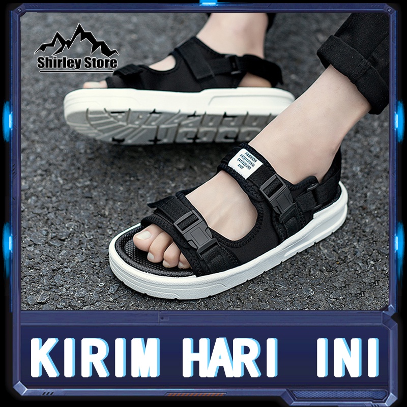 【COD &amp; Kirim Hari Ini】2022 Sandal Pria Baru-Sandal Gunung Pria-Sandal Pria-Sandal Kasual Pria-Sandal Pria Gaya Jepang-Sandal Cowok Kekinian-Sandal Pantai Pria-Sandal Slop Pria Original-Sendal Pria Casual-Tali yang bisa dilepas Ringan dan tidak licin