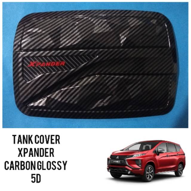 Tank cover tutup tangki xpander carbon glossy 5D