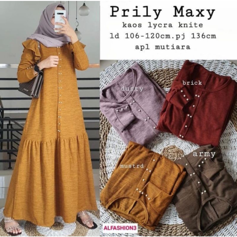 dress Kaos Lycra knit pearl prily