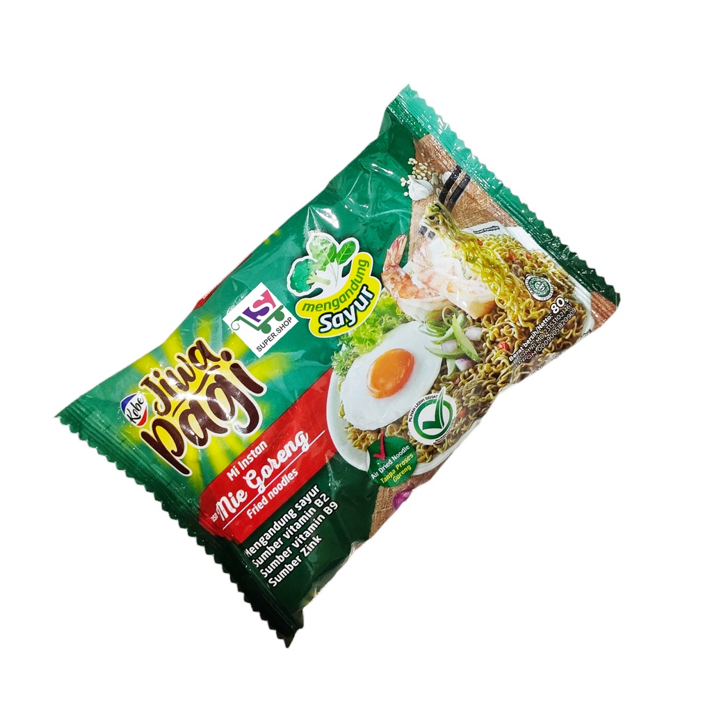 Kobe Mi Instan JIWA PAGI Sehat Mie Goreng / Soto Segeer 80 Gram