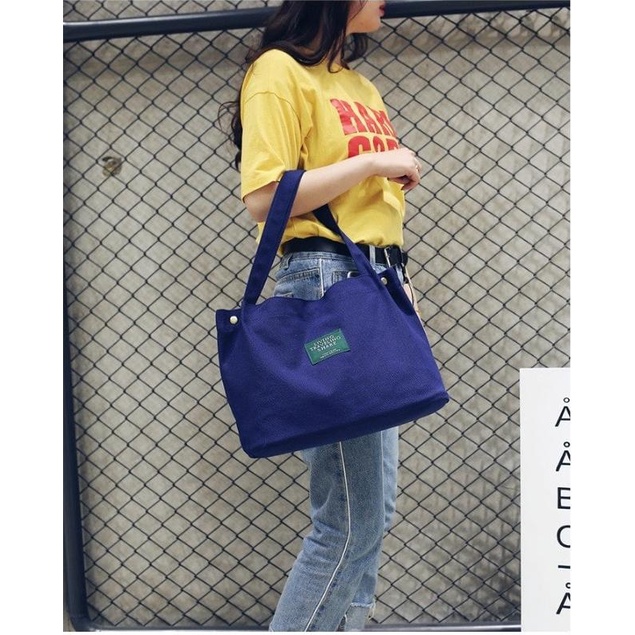 Tas Kanvas Wanita Polos Tote Bag Canvas Murah - Totebag Handbag Impor