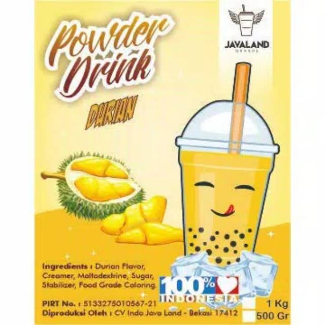 

Durian. Bubuk perasa minuman (powder drink) Javaland
