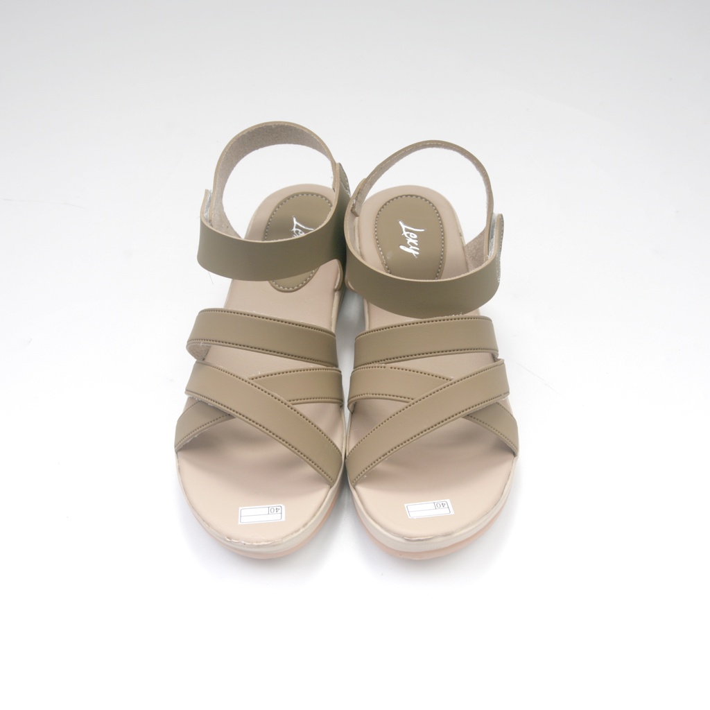 Lexy FREYA Sandal Wanita Wedges Tali Silang Line 10