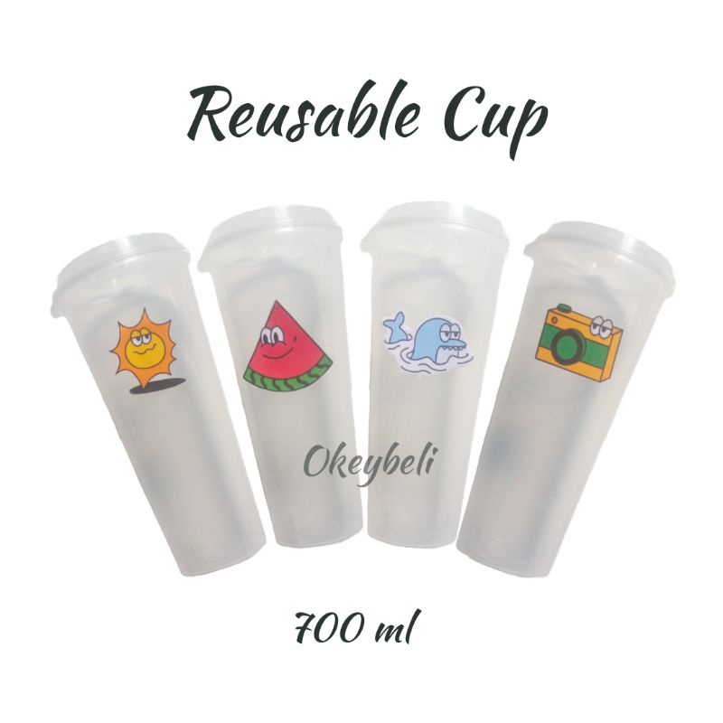 Reusable Cup NCT//Cup Cafe 7 dream 700ml//Gelas Injection 24Oz