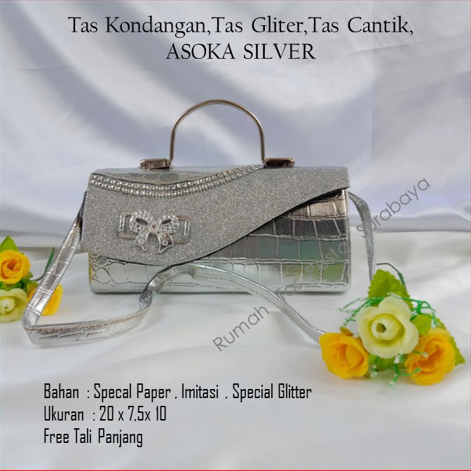 Tas Kondangan,Tas Gliter,Tas Cantik,ASOKA SILVER