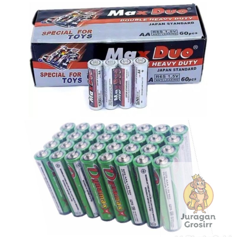 JG - BATERE / BATERAI AA 1,5 VOLT DYNAMAX MAXDUO AAA MURAH COCOK UNTUK MAINAN, JAM DINDING, DLL