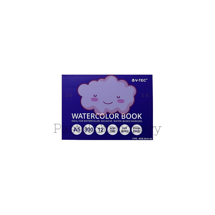 

V-Tec Watercolor Book A5 300 Gsm - Buku Watercolor V-Tec A5