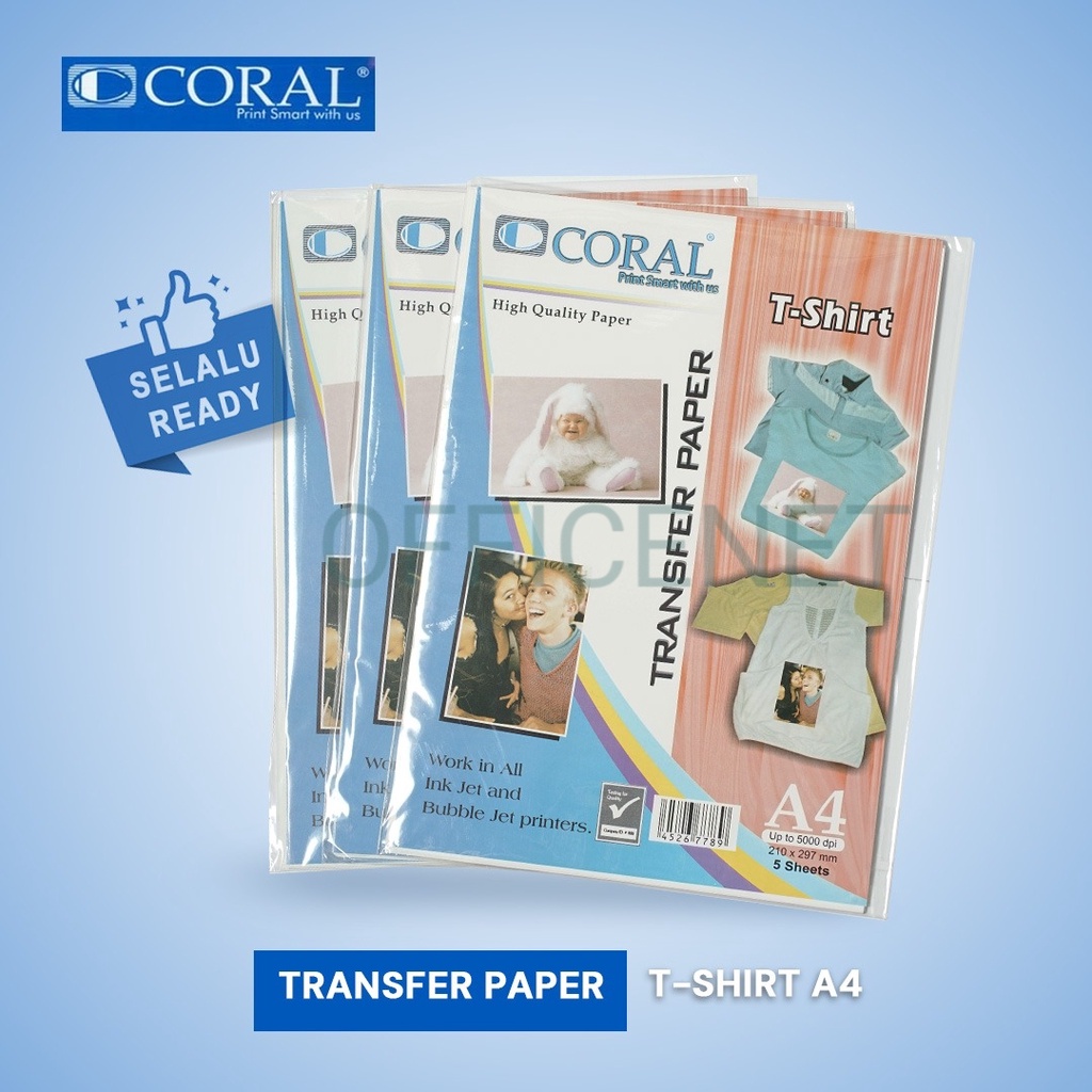 CORAL TRANSFER PAPER WHITE ( isi 5 lembar ) - PUTIH