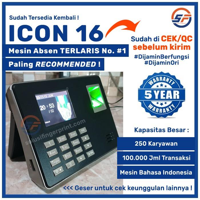 Fingerprint Icon 16 Mesin Absensi Sidik Jari Ssr Original