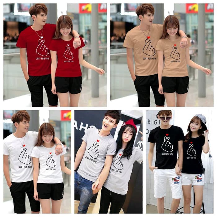 KAOS COUPLE LENGAN PENDEK BAJU COUPLE JUST