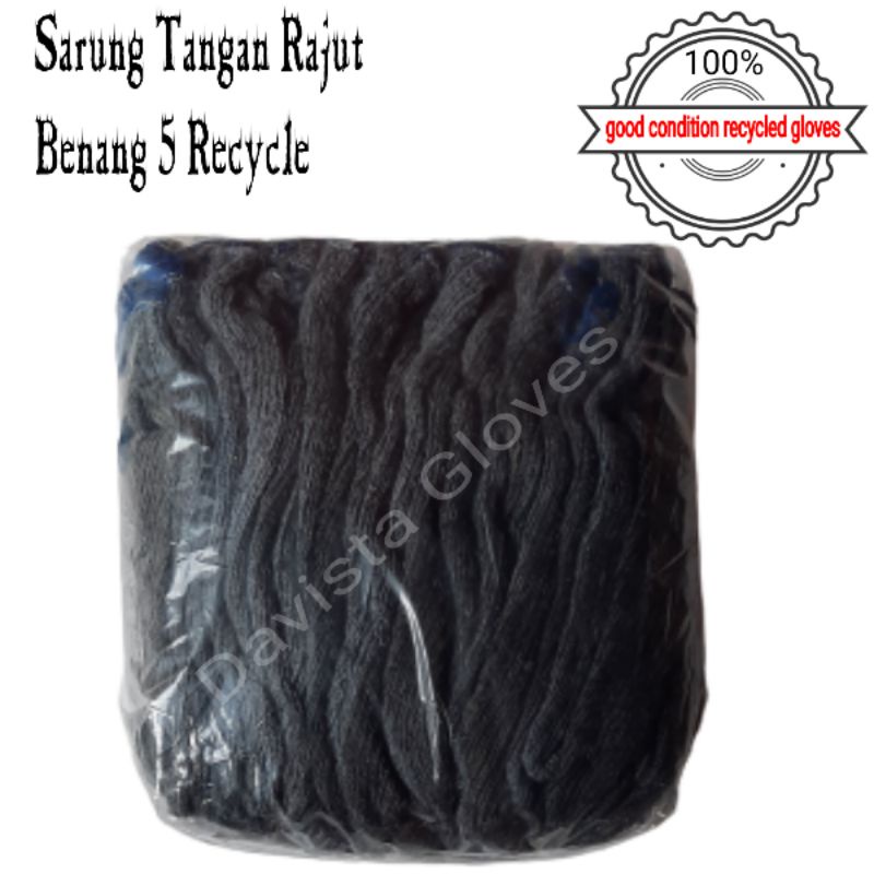 Sarung Tangan Abu-Abu Rajut Benang 5 , 6 &amp; 8 /Harga PerLusin