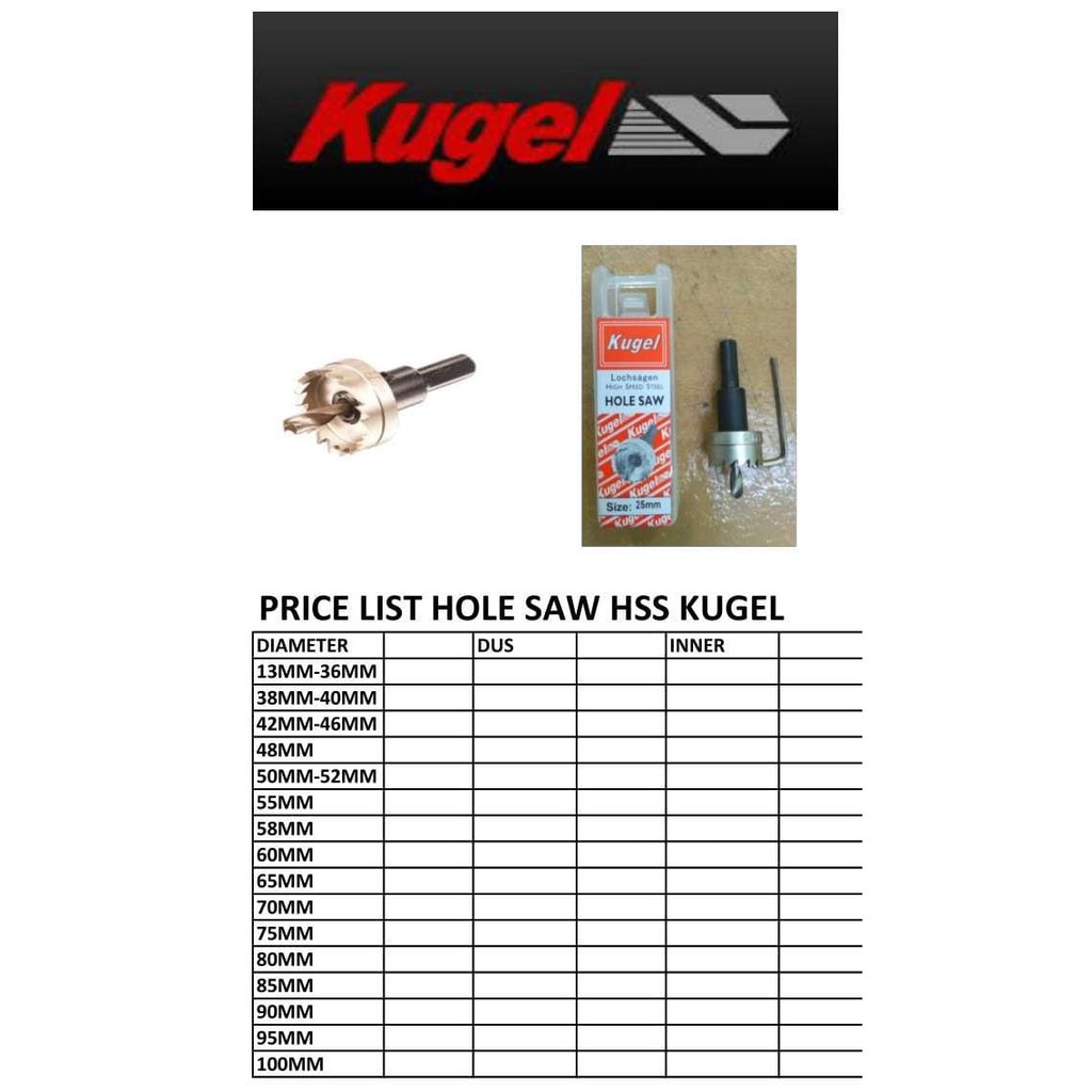 Hole Saw High Speed Steel 75mm Hole Saw HSS Pelubang Besi Kayu Pvc