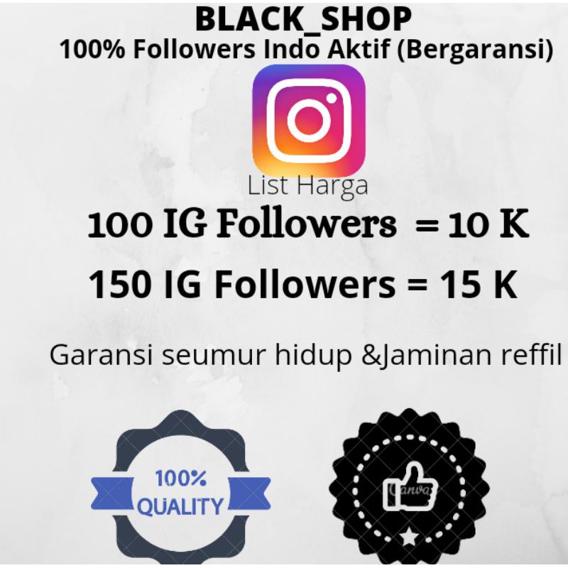 Jual IG Followers Real Indo Aktif (Bergaransi) | Shopee Indonesia