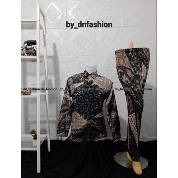 Kemeja Batik Lengan Panjang Couple Coklat//Kemeja Batik//Rok Plisket Batik//Kemeja Batik Terlaris//Kemeja Batik Modern//Bawahan Tradisional//Kemeja Pesta//Terlaris//COD