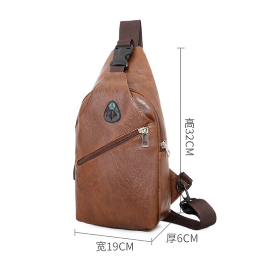 Tas USB Selempang Kuit Sling Bag Leather