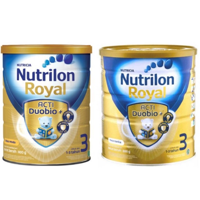 (800g) Nutrilon Royal 3 Pronutra Acti duobio Madu Vanila kaleng
