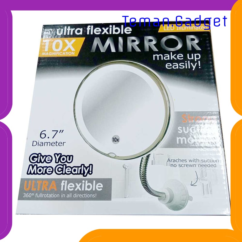 TG-FE197 MIRROAIR LED MAKE UP MIRROR CERMIN LAMPU KACA PEMBESAR 10X - LE10X