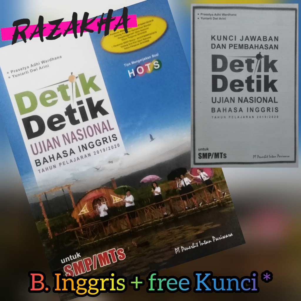 Paket Detik Detik Un Smp Mts Bahasa Inggris Tahun 2020 Tahun 2019 Gratis Fc Kunci 2020 2019 Shopee Indonesia