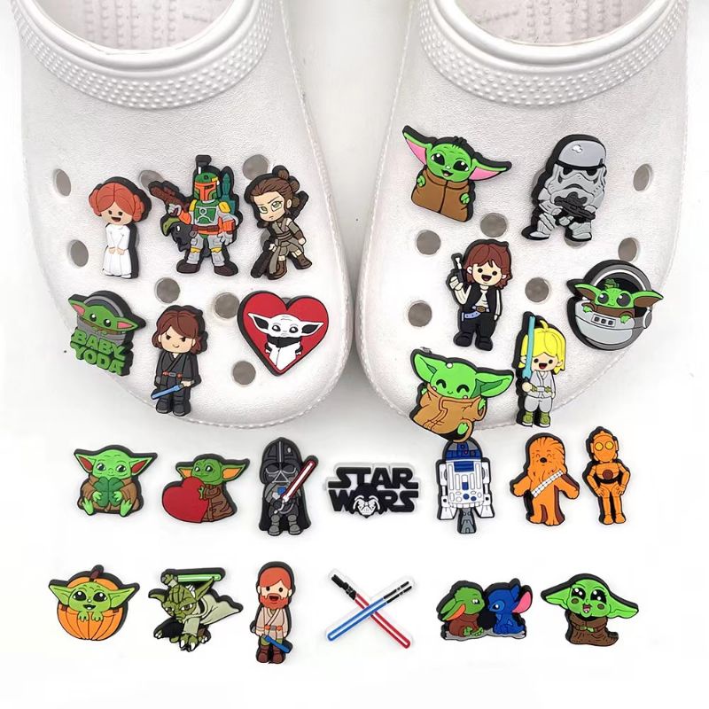 Jibbitz Crocs Star Wars Edition Pin Sandal Karakter Lucu Heroes Fashion Kids