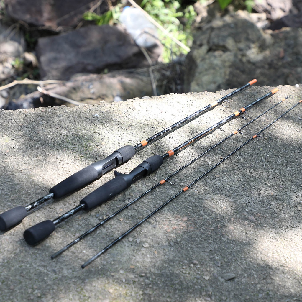 2 Bagian Spinning Fishing Rod / Casting Fishing Rod Dengan Carbon Rod Body Dan EVA Handle Untuk Freasher water (1.5m)