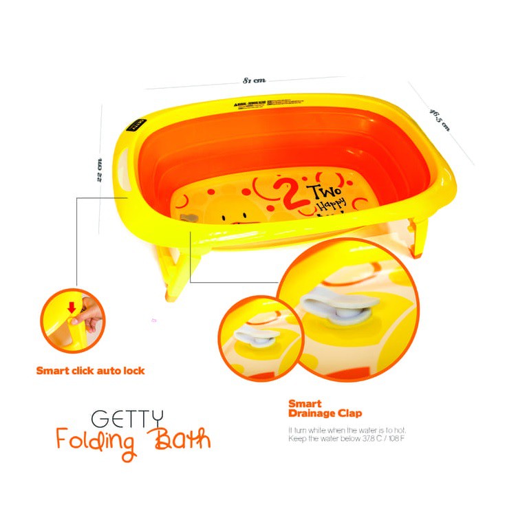 Getty Baby Folding Bath Bak Mandi Bayi Lipat