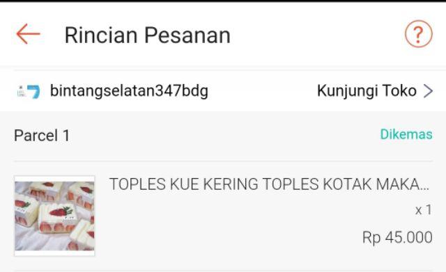Toples Kue Kering Toples Kotak Makanan 250gr 1lusin 12 Pcs