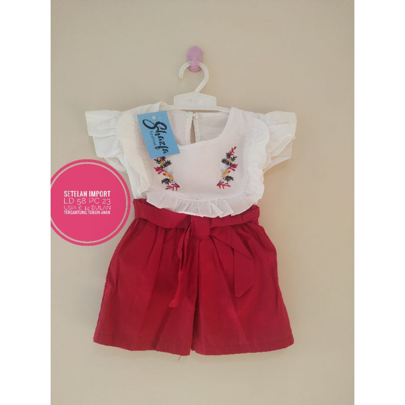 Setelan anak perempuan Setelan anak merah putih Setelan anak cewek Baju bayi perempuan Baju anak per