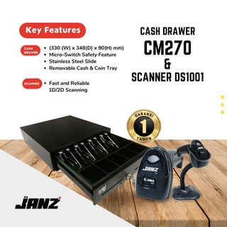 JANZ Smart Retail Package (Cash Drawer CM270 and Barcode Scanner 1001)