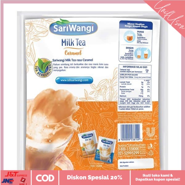 

⭐COD⭐ SariWangi Teh Susu Rasa Karamel 92 g