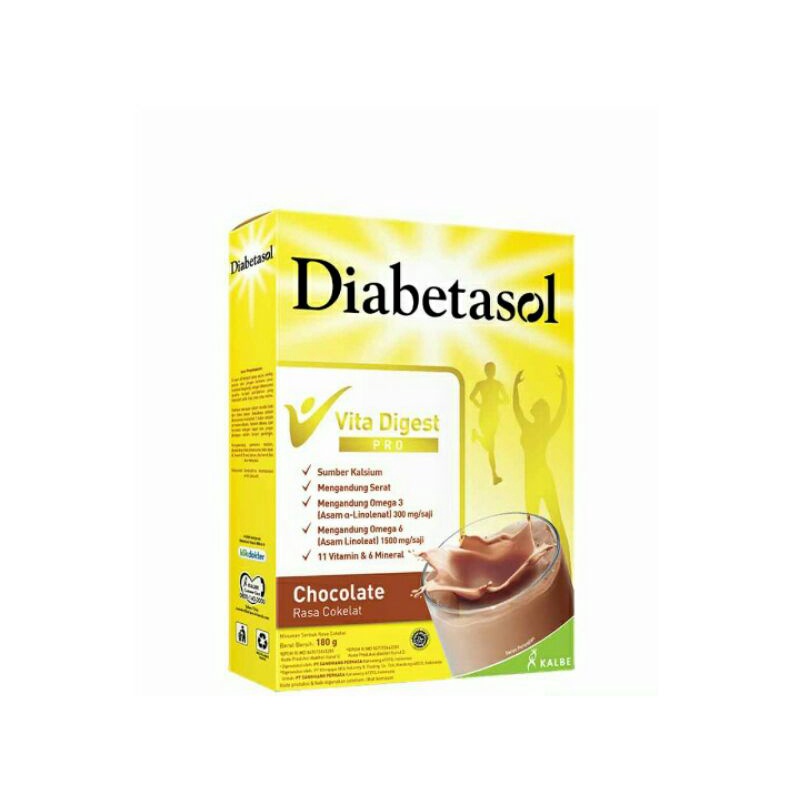 

Diabetasol Susu Formula Diabetes VitaDigest Coklat 180G