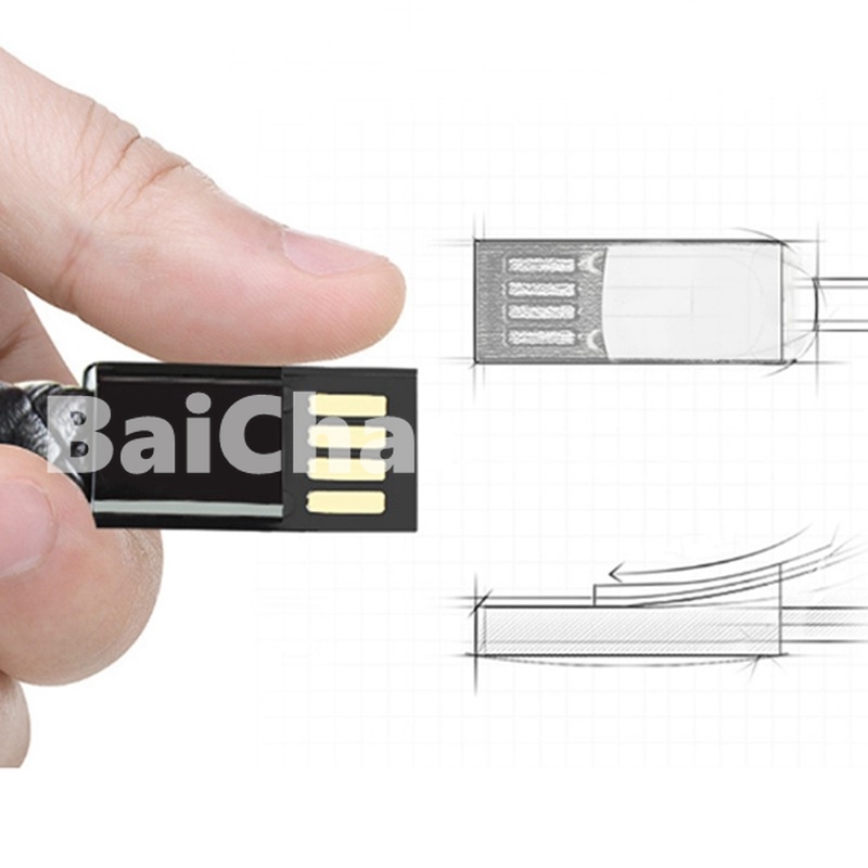 Kabel Data/Charger Usb Tipe C Model Gelang Kepang Untuk Iphone/Android