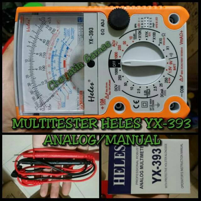 MULTITESTER / TESTER HELES YX-393 ORIGINAL MANUAL / ANALOG