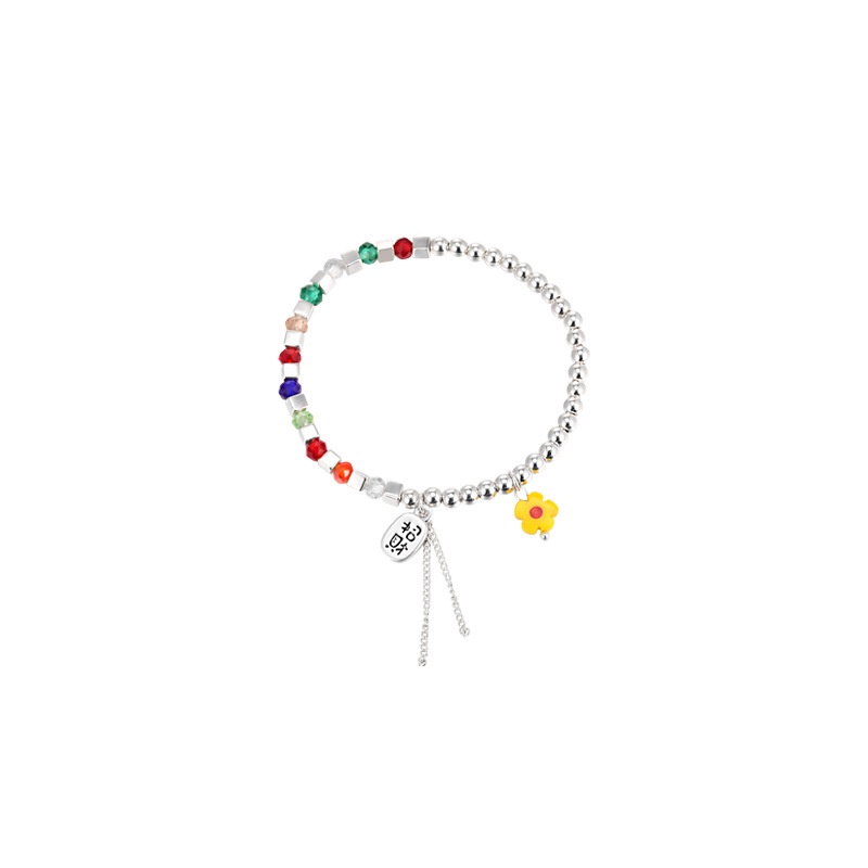 Gelang Manik-Manik Kristal Warna-Warni