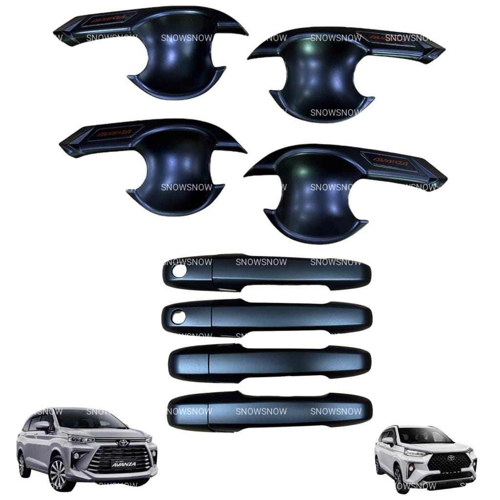 Paket Outer Handle Cover All New Avanza Xenia Veloz 2022 Up Non Smartkey Hitam