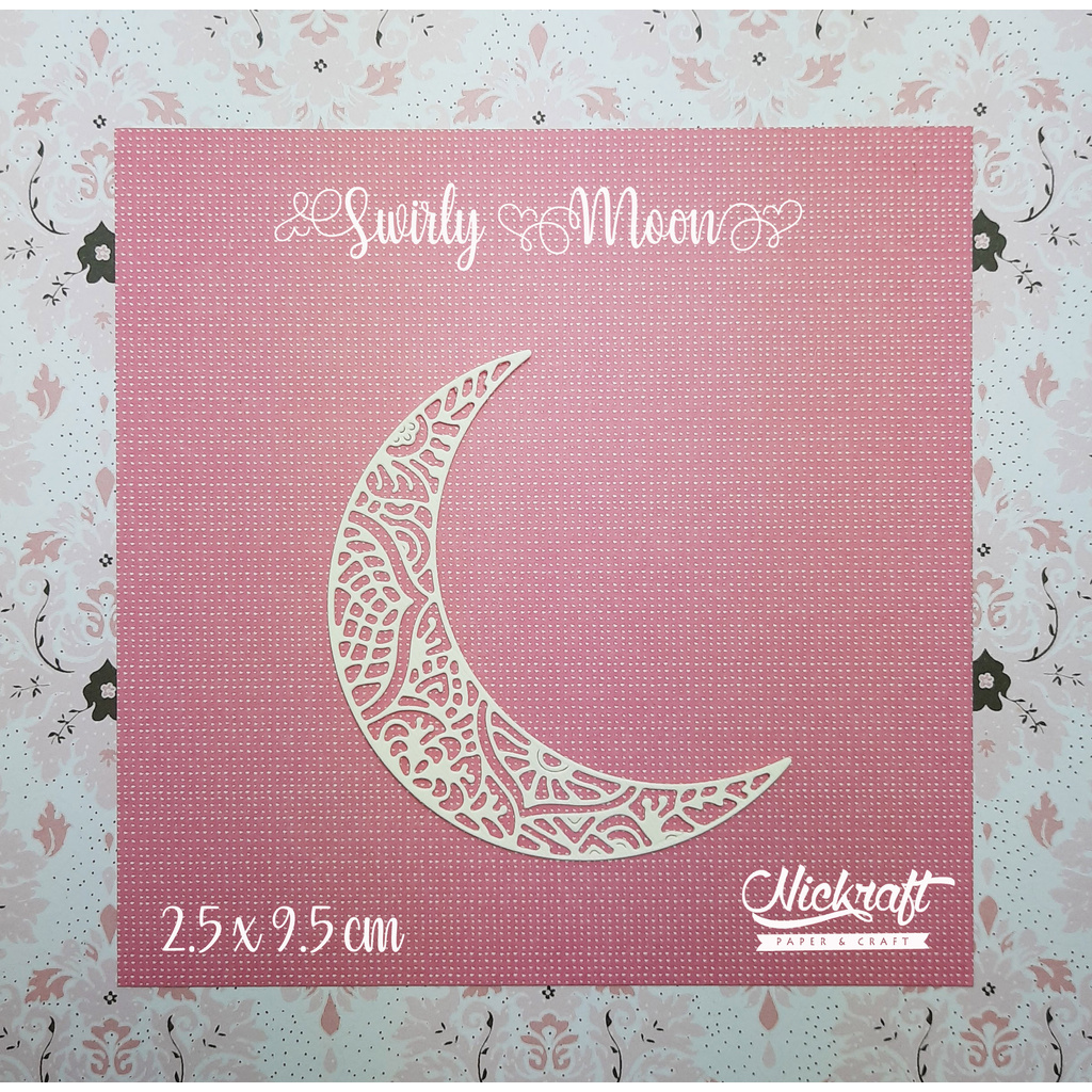 

Bahan Scrapbook - SWIRLY MOON BULAN SABIT