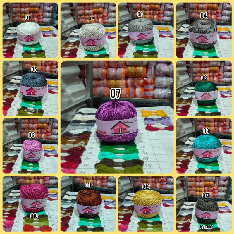 Benang Rajut Poly Kilap Poly Rose Cuci Gudang