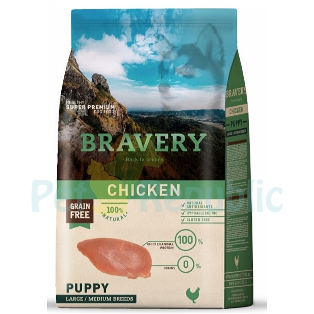 

BRAVERY Makanan Anakan Anjing Puppy Medium CHICKEN 12kg