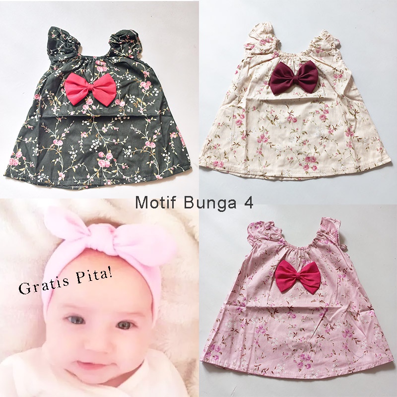 Setelan Bayi 0 3 Bulan Perempuan Newborn Bahan Katun Jepang Adem Import Lucu Baby Dress New Born KA120