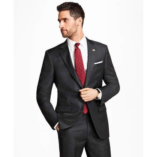 SETELAN JAS HITAM PRIA SEMI FORMAL ROBERT WHITE LIST 2IN1 ORIGINAL HIGH TWIST SLIMFIT STYLE