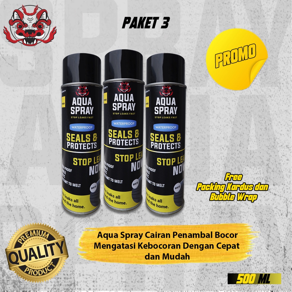 Aqua Spray - Rubber Sealant Spray Anti Bocor Buy 2 Get 1 Lebih Hemat