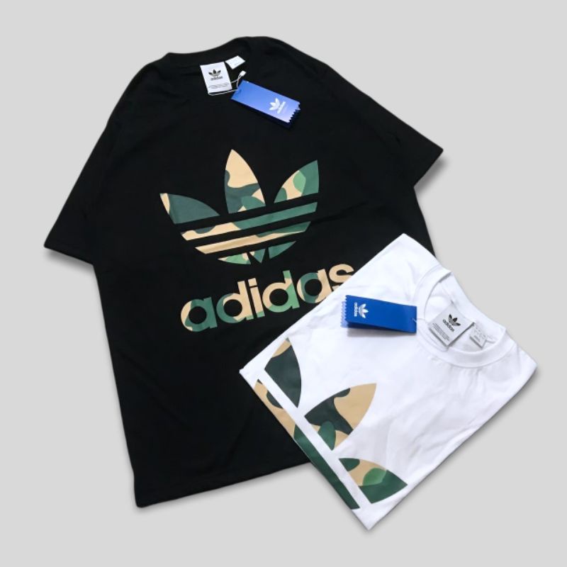 KAOS ADIDAS TREFOIL CAMO | T-SHIRT ADIDAS TREFOIL CAMO FULL TAG LABEL