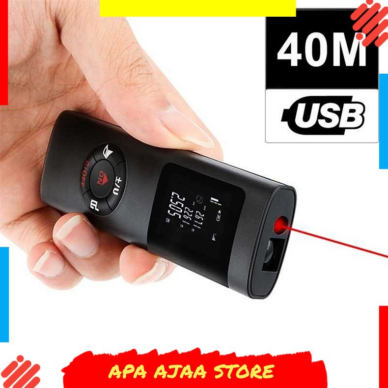 Hot Promo ! KKMOON Pengukur Jarak Laser Distance Meter Mini Handheld 40M - KK-40