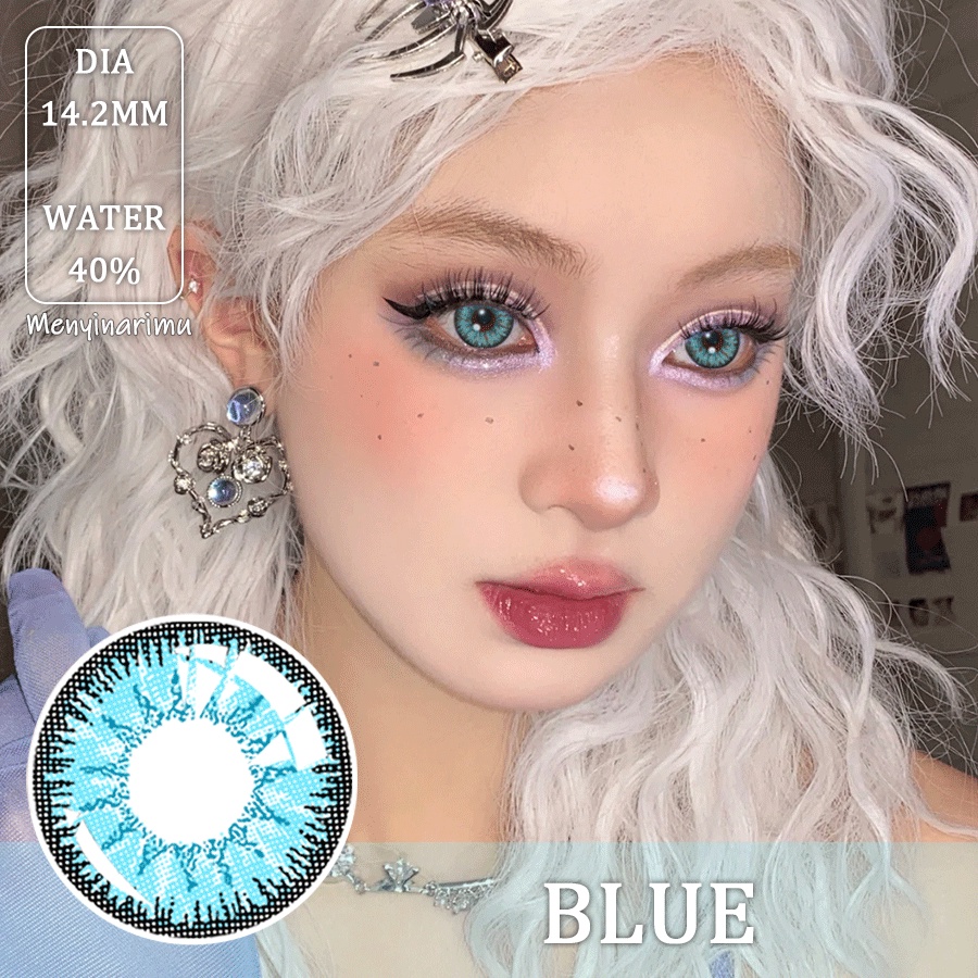 （COD）Softlens BLUE 1pasang Cosplay lensa kontak warna diameter 14.5MM gadis kartun halloween softlens kawaii mata yang besar mata lucu kartun softlens 2022 new matasoftlens mata