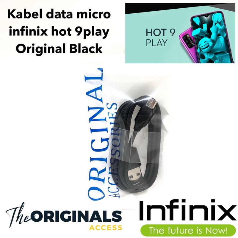 Kabel data micro infinix original black 5A fast charging ori copotan hp Promo Sen