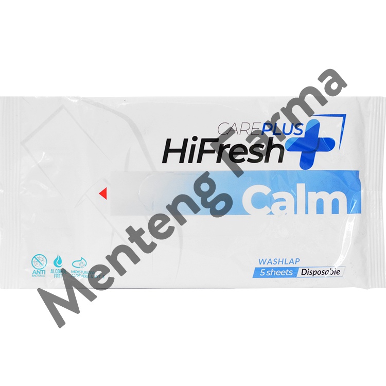 Care Plus HiFresh Calm Washlap Isi 5 Sheets - Tisu Basah Washlap Badan