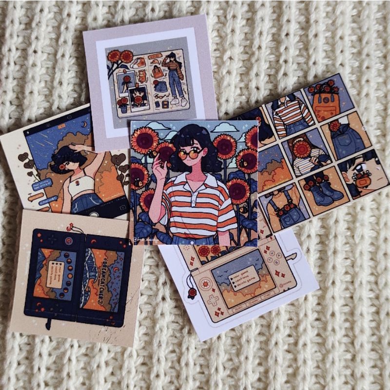 

KOREAN STICKER BLUE YELLOW VIBES || Stiker lucu korea