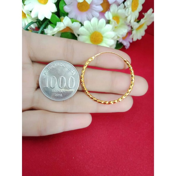 ANTING RING BESAR KUNING/ANTING KOLONG DEWASA